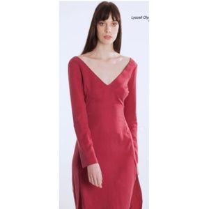 Olympia Winter Bell Dress- Wine